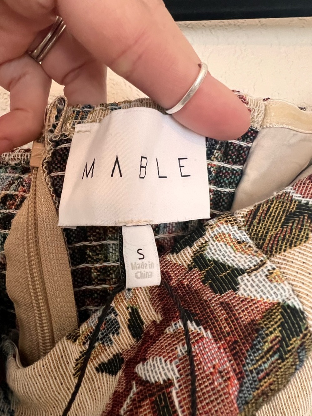 Mable Floral Tapestry Strapless Dress - Picture 5 of 7